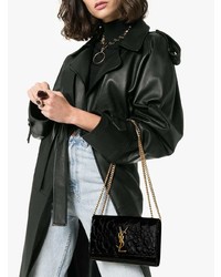 Sac bandoulière en cuir noir Saint Laurent