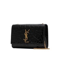 Sac bandoulière en cuir noir Saint Laurent