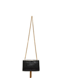 Sac bandoulière en cuir noir Saint Laurent