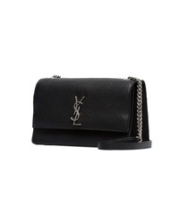 Sac bandoulière en cuir noir Saint Laurent