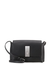 Sac bandoulière en cuir noir Calvin Klein