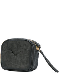 Sac bandoulière en cuir noir Alexander McQueen