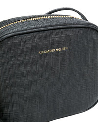 Sac bandoulière en cuir noir Alexander McQueen