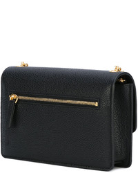 Sac bandoulière en cuir noir Mulberry