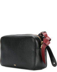 Sac bandoulière en cuir noir Anya Hindmarch