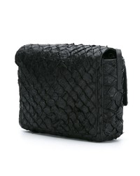 Sac bandoulière en cuir noir OSKLEN