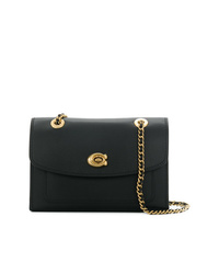 Sac bandoulière en cuir noir Coach