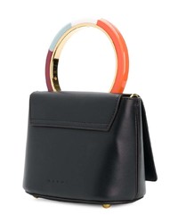 Sac bandoulière en cuir noir Marni