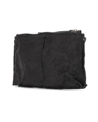 Sac bandoulière en cuir noir Simona Tagliaferri