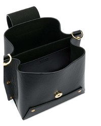 Sac bandoulière en cuir noir Yuzefi