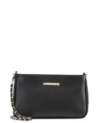 Sac bandoulière en cuir noir Dorothy Perkins