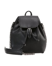 Sac bandoulière en cuir noir Even&Odd
