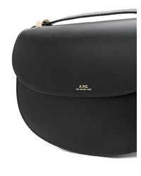 Sac bandoulière en cuir noir A.P.C.