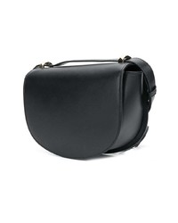 Sac bandoulière en cuir noir A.P.C.