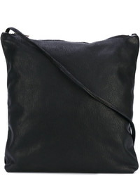 Sac bandoulière en cuir noir Guidi