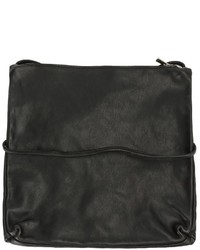 Sac bandoulière en cuir noir Guidi