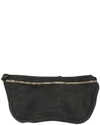 Sac bandoulière en cuir noir Guidi