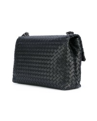 Sac bandoulière en cuir noir Bottega Veneta