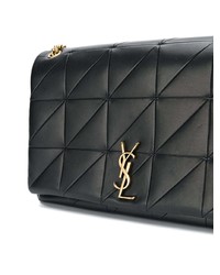 Sac bandoulière en cuir noir Saint Laurent