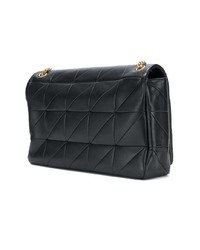 Sac bandoulière en cuir noir Saint Laurent