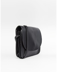 Sac bandoulière en cuir noir Vagabond