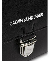 Sac bandoulière en cuir noir Calvin Klein Jeans