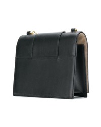 Sac bandoulière en cuir noir Sergio Rossi