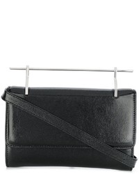 Sac bandoulière en cuir noir M2Malletier