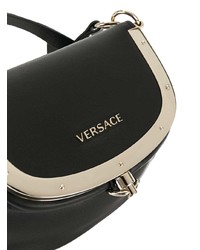 Sac bandoulière en cuir noir Versace