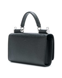 Sac bandoulière en cuir noir Dolce & Gabbana