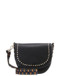 Sac bandoulière en cuir noir Missguided