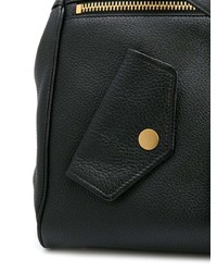 Sac bandoulière en cuir noir Moschino