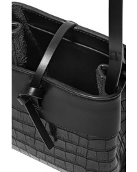 Sac bandoulière en cuir noir Kara