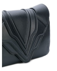 Sac bandoulière en cuir noir Elena Ghisellini