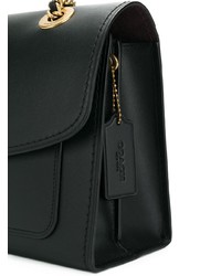 Sac bandoulière en cuir noir Coach