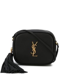 Sac bandoulière en cuir noir Saint Laurent