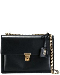 Sac bandoulière en cuir noir Saint Laurent