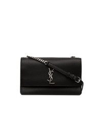 Sac bandoulière en cuir noir Saint Laurent