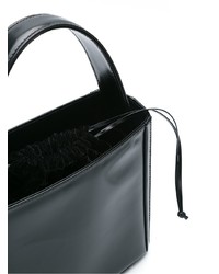 Sac bandoulière en cuir noir Sarah Chofakian