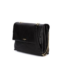 Sac bandoulière en cuir noir Lanvin