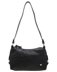 Sac bandoulière en cuir noir Tom Tailor