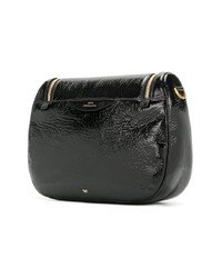 Sac bandoulière en cuir noir Anya Hindmarch