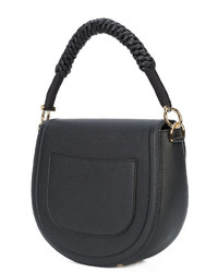 Sac bandoulière en cuir noir Altuzarra