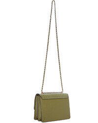 Sac bandoulière en cuir olive Tory Burch