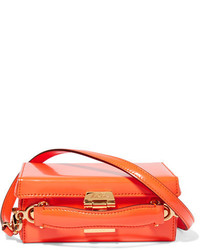 Sac bandoulière en cuir orange MARK CROSS