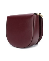 Sac bandoulière en cuir orné bordeaux Salvatore Ferragamo