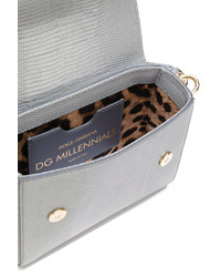 Sac bandoulière en cuir orné gris Dolce & Gabbana