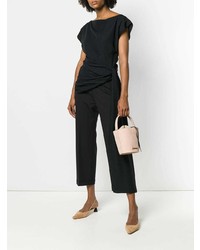 Sac bandoulière en cuir orné rose Jacquemus