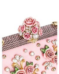 Sac bandoulière en cuir orné rose Dolce & Gabbana