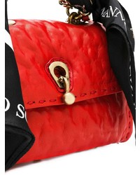 Sac bandoulière en cuir orné rouge Ermanno Scervino